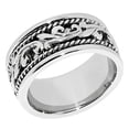 thumbnail image 1 of 14k Yellow Gold Gold 8MM Art Deco Design Wedding Band Comfort fit Size 13.5, 1 of 2