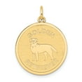 thumbnail image 1 of 14k Yellow Gold Golden Retriever Disc Charm Pendant, 1 of 1