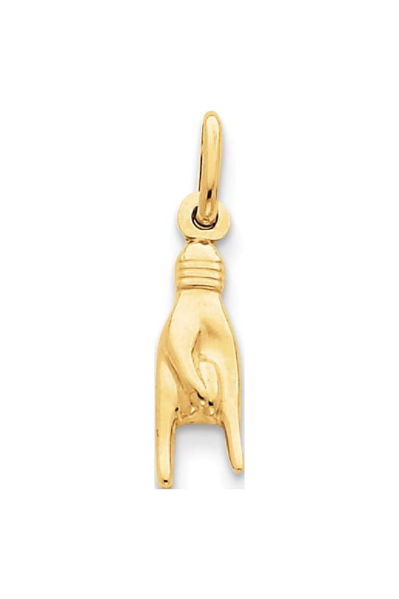 14k Yellow Gold Good Luck Hand Charm
