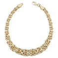 thumbnail image 1 of 14k Yellow Gold Graduated Byzantine Womens Bracelet, 7.5", 1 of 3