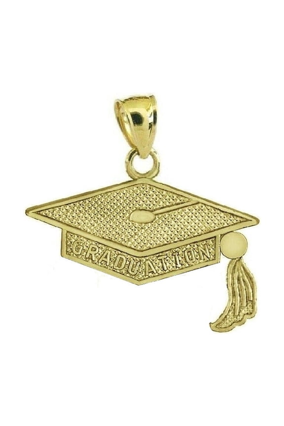 14k Yellow Gold Graduation Cap Charm / Pendant