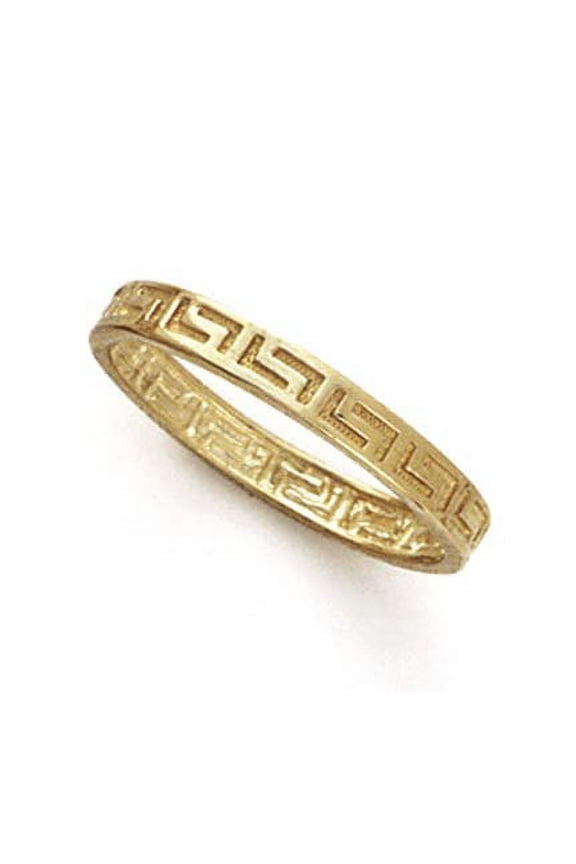 14k Yellow Gold Greek Key Thumb Ring - 1.9 Grams - Size 11.0