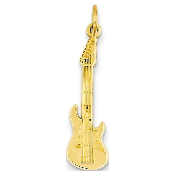 14k Yellow Gold Guitar Charm