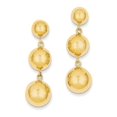 thumbnail image 1 of 14k Yellow Gold Half Ball Button Post Dangle Earrings, 1 of 2