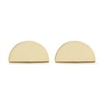 thumbnail image 1 of Au Naturale 14k Yellow Gold Half Circle Half Moon Stud Earrings - Minimalist Jewelry for Women | Made In Italy, 1 of 7