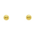 thumbnail image 1 of 14k Yellow Gold Half Circle Stud High Polish Earrings Jewelry Female Unisex, 1 of 3