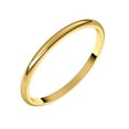 thumbnail image 1 of 14k Yellow Gold Half Round 1.5mm Lightweight Half Round Light Band Size 4.5 Ring for Women and Men, 1 of 2