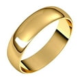 thumbnail image 1 of 14k Yellow Gold Half Round 5mm Ultra-lightweight Half Round Ultra-light Band Size 8 Ring for Women and Men, 1 of 2