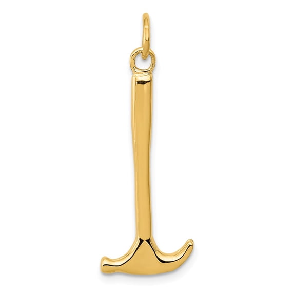 14k Yellow Gold Hammer Charm