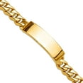 thumbnail image 1 of 14k Yellow Gold Solid Hand Polished Traditional Link ID Bracelet 8 Inch 12mm Box Clasp Identification Bracelet for Women, 1 of 2