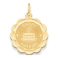 thumbnail image 1 of 14k Yellow Gold Happy Birthday Charm, 1 of 3