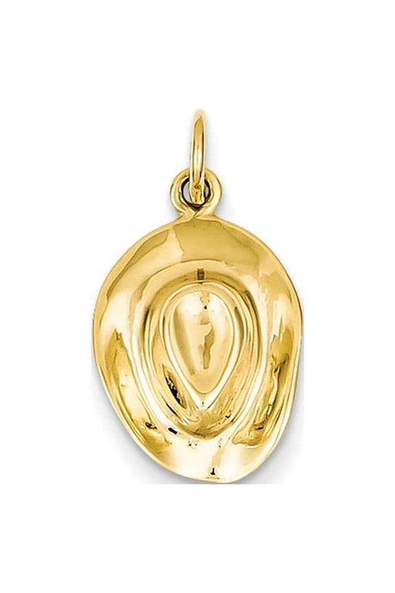 14k Yellow Gold Hat Charm