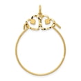 thumbnail image 1 of 14k Yellow Gold Heart Charm Pendant Holder, 1 of 1