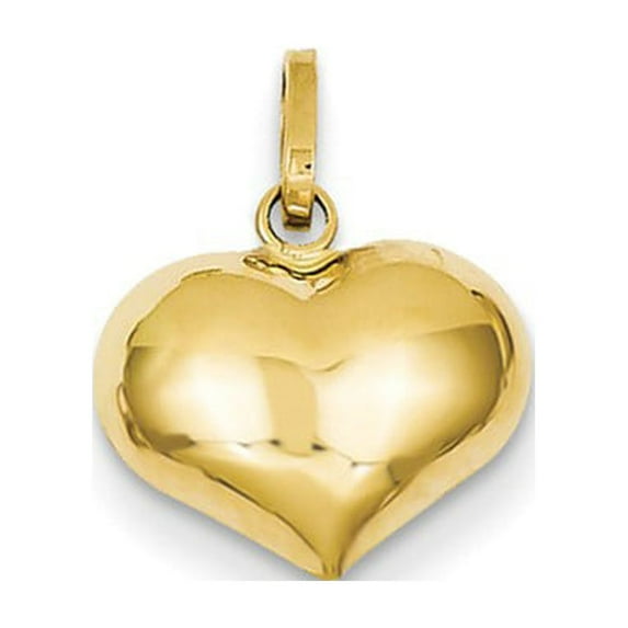 14k Yellow Gold Heart Charm