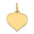 thumbnail image 1 of 14k Yellow Gold Heart Disc Charm - .3 Grams - Measures 17x12mm Wide, 1 of 2