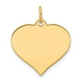 thumbnail image 1 of 14k Yellow Gold Heart Disc Charm Pendant, 1 of 2