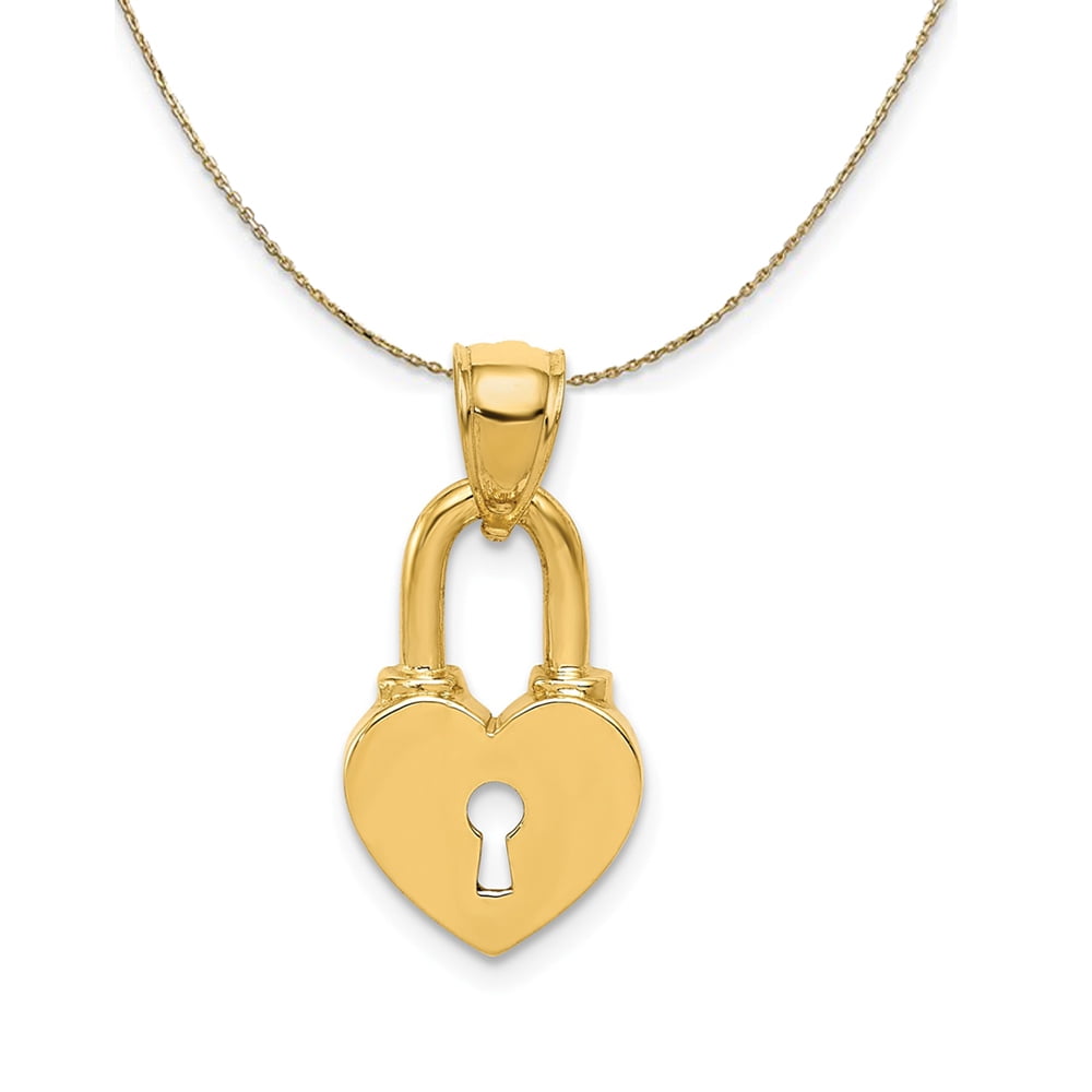 Lock Necklace 14K Yellow Gold 16