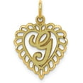 thumbnail image 1 of 14k Yellow Gold Heart Letter G Charm - 17.54mm, 1 of 6