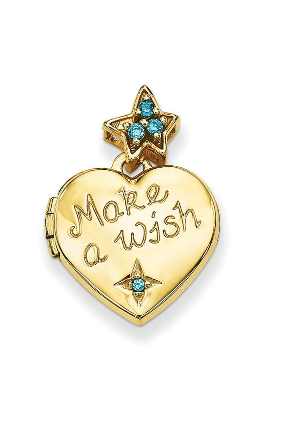 14k Yellow Gold Heart Locket