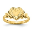 thumbnail image 1 of 14k Yellow Gold Heart-Shaped Women's Photo Locket Ring- Size 7, 1 of 7