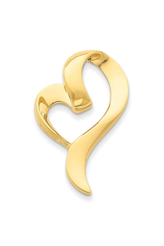14k Yellow Gold Heart Slide
