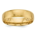 thumbnail image 1 of 14k Yellow Gold 6mm Heavyweight Comfort Fit Brushed Satin with Polished Beveled Edge Wedding Band Size 7.5 YB111H, 1 of 3
