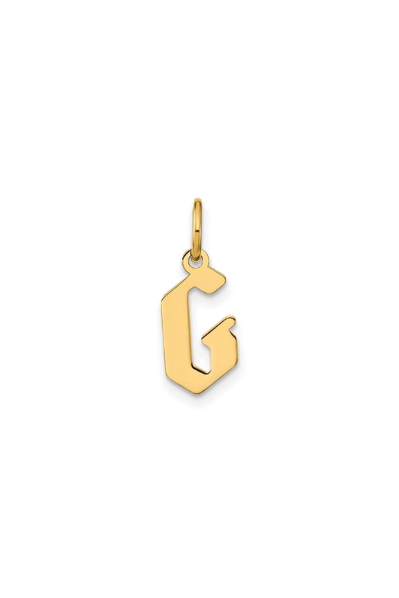 14k Yellow Gold Hebrew Gimel Pendant Necklace for Men and Women, Unisex Jewish Religious Symbol Jewelry, Faith-Based Judaica Charm, Giving and Balance Symbol