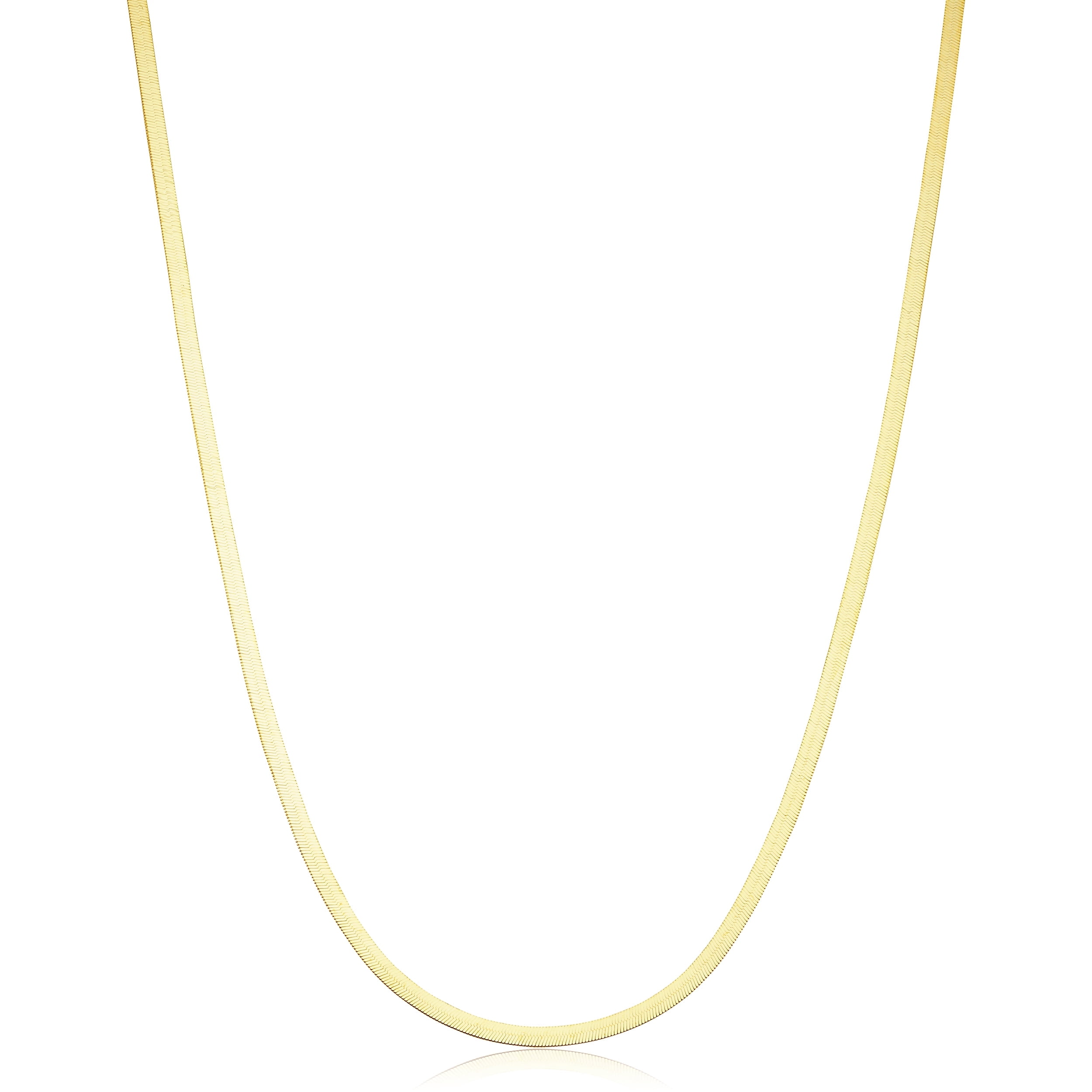 Au Naturale 14k Yellow Gold Herringbone Necklace (2.2 mm, 20 inch)