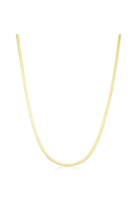 Au Naturale 14k Yellow Gold Herringbone Necklace (2.2 mm, 20 inch)