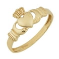 thumbnail image 1 of KoolJewelry 14k Yellow Gold High Polish Claddagh Ring (size 5 - 9) | Jewelry for Women, 1 of 4