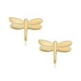 thumbnail image 1 of KoolJewelry 14k Yellow Gold High Polish Dragonfly Stud Earrings, 1 of 5