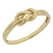 FREMADA KoolJewelry 14k Yellow Gold High Polish Love Knot Ring (size 6)