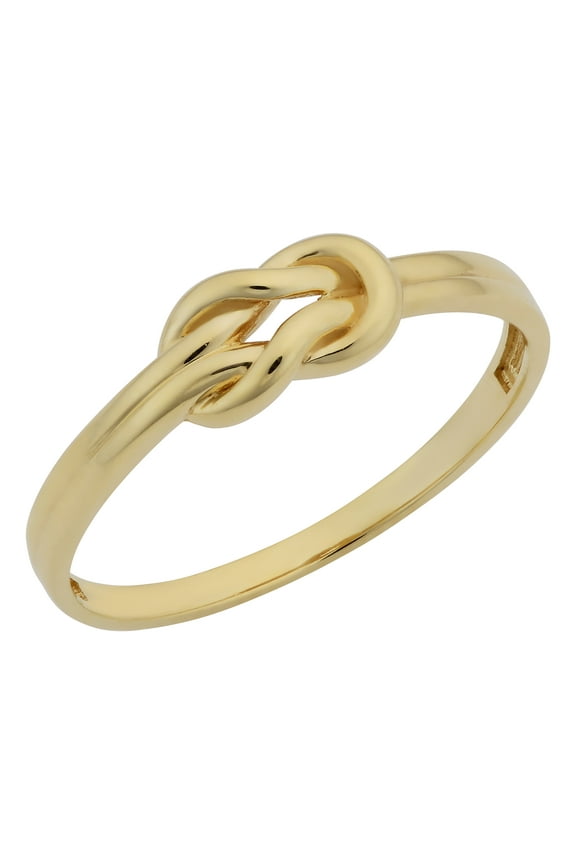 KoolJewelry 14k Yellow Gold High Polish Love Knot Ring (size 6)