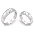 thumbnail image 1 of 14k Yellow Gold His and Hers Round Cut Diamond Band 0.30ct.tw. Size 4.5, 1 of 1