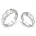 thumbnail image 1 of 14k Yellow Gold His and Hers Round Cut Diamond Band 0.30ct.tw. Size 5, 1 of 1