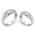 thumbnail image 1 of 14k Yellow Gold His and Hers Round Cut Diamond Band 0.60ct.tw. Size 12, 1 of 1