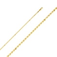 thumbnail image 1 of 14k Yellow Gold-Hollow 2.2mm Curve Mirror Chain Link Necklace 16" Jewelry Female Unisex, 1 of 5