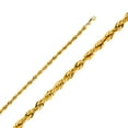 thumbnail image 1 of 14k Yellow Gold-Hollow 4mm Diamond-Cut Rope Chain Link Necklace 24" Jewelry Female Unisex, 1 of 5