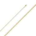 thumbnail image 1 of 14k Yellow Gold Hollow Comfort Curb Bevel 2mm Necklace 22 Inch Pendant Necklace for Women, 1 of 2