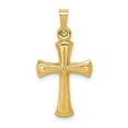 thumbnail image 1 of 14k Yellow Gold Hollow Cross Pendant Charm, 1 of 4