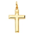 thumbnail image 1 of 14k Yellow Gold Hollow Latin Religious Faith Cross 20x30mm Necklace Pendant Necklace for Women, 1 of 2