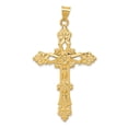 thumbnail image 1 of 14k Yellow Gold Hollow Polished Cross Charm Pendant, 1 of 7
