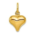 thumbnail image 1 of 14k Yellow Gold Hollow Polished Mini Puffed Love Heart Charm 8.6x13.8mm Pendant Necklace for Women, 1 of 2
