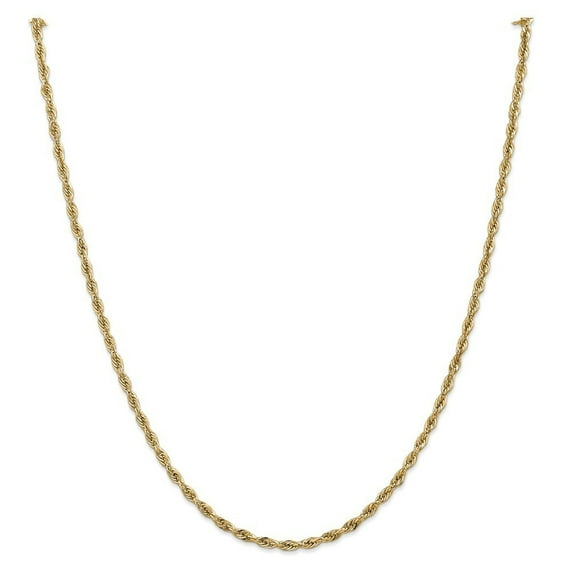 14k Yellow Gold Hollow Rope Chain Necklace - 3.0 Grams - 20 Inch - Measures 2.8mm Wide