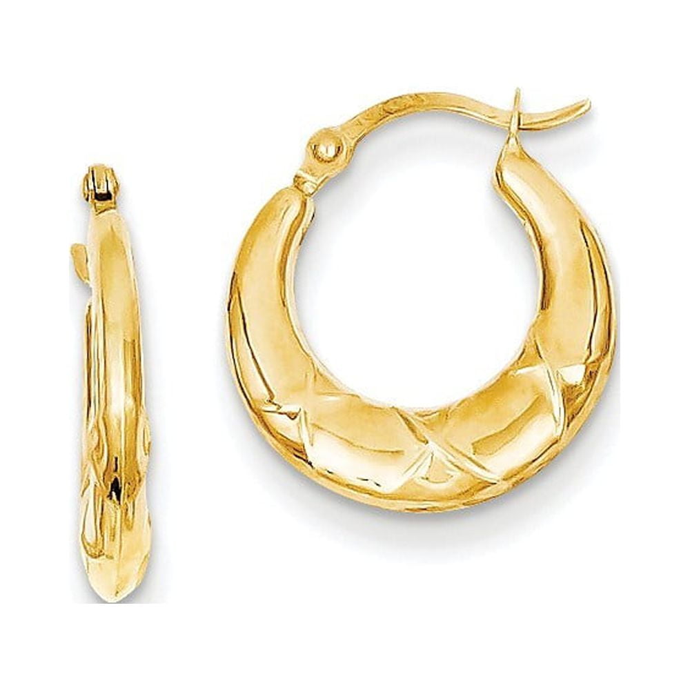 3mm thick hoop earrings deals