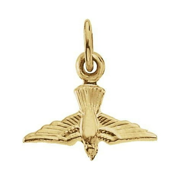 14k Yellow Gold Holy Spirit Pendant 9x12mm - .2 Grams