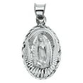 thumbnail image 1 of 14k Yellow Gold Holy Virgin of Mexico Pray for Us Saint Guadalupe Pendant Charm Jewelry Female, 1 of 3