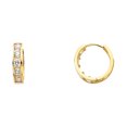thumbnail image 1 of 14k Yellow Gold Hoop Huggie Round Earrings Jewelry Female Unisex, 1 of 3