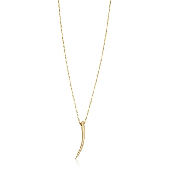 Au Naturale 14k Yellow Gold Horn Pendant Necklace (adjuss to 17 or 18 inch)