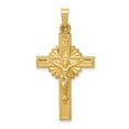 thumbnail image 1 of 14k Yellow Gold INRI Hollow Crucifix Pendant Charm, 1 of 4